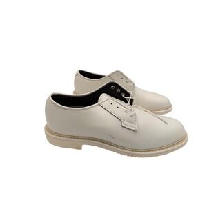 Bates Lites E07131 White Leather Oxford Uniform Shoes Men 8.5 N Non-Marking Sole